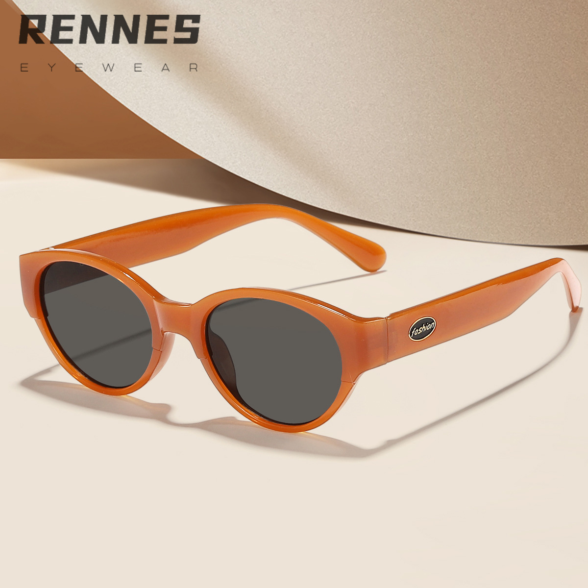 Nuevo estilo de alto grado Oval CAT EYE personalidad gafas de sol de moda cara simple pequeño desgaste esencial gafas de sol