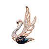 Fashionable crystal, swan, universal brooch lapel pin, advanced design pin, accessory, trend of season