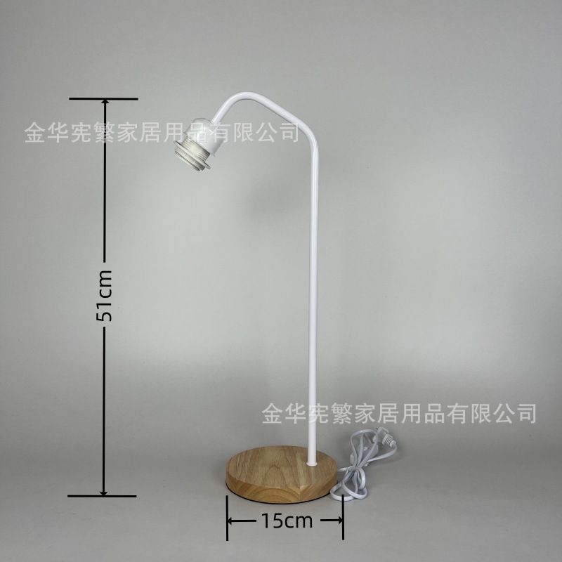 [Xianfan] lámpara de madera base de madera empalme madera de caucho creativo accesorios de lámpara DIY E27 con cable de interruptor