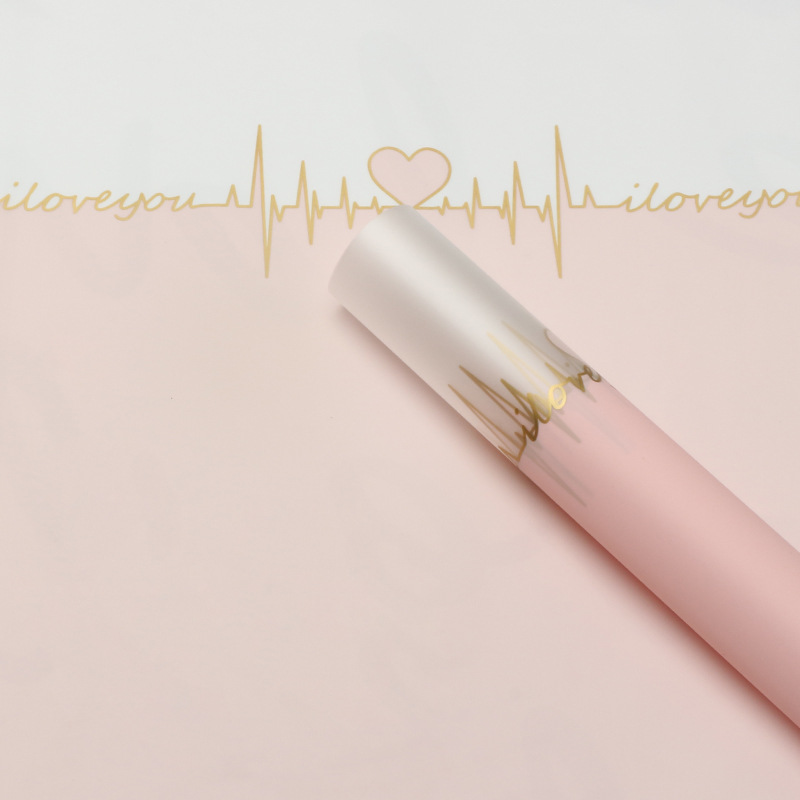 Huaxi Heartbeat Flower Wrapper Factory Wholesale gelatina película niebla papel florista impermeable papel de embalaje de flores