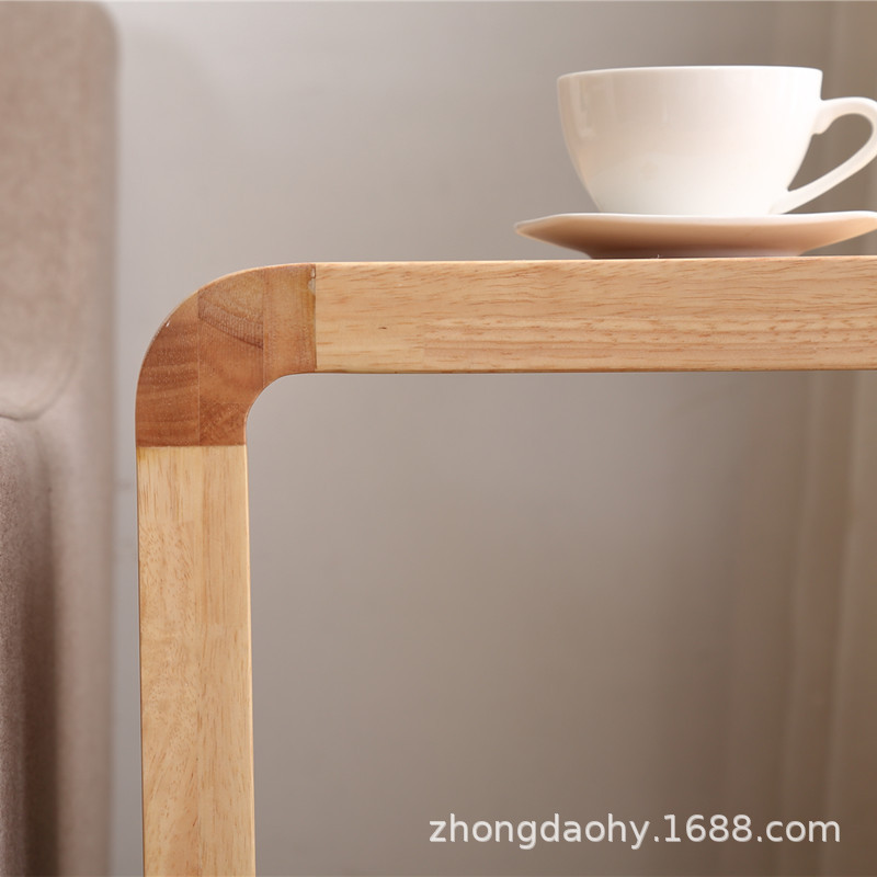 Zhongcanghong Island madera maciza en forma de U de tipo C tatami estante de almacenamiento apartamento pequeño mesa de esquina mesa de noche creativa mesa auxiliar de sofá