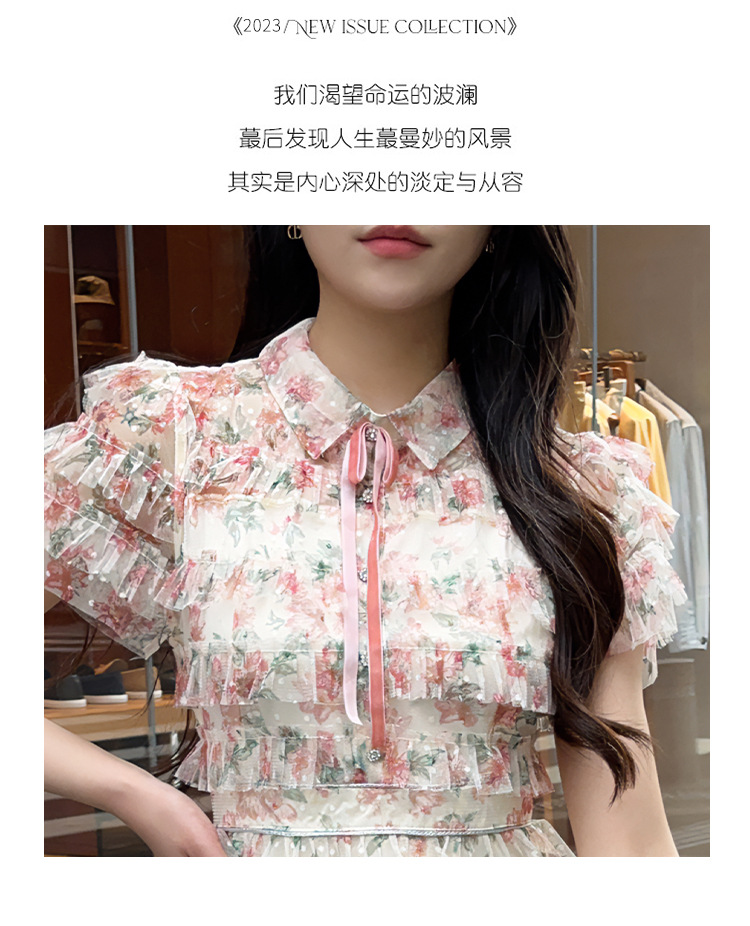 A6615 1080K VÁY ĐẦM LIỀN THÂN NỮ SONTYOR LƯỚI MỎNG PHONG CÁCH ÂU MỸ HỌA TIẾT HOA THỜI TRANG NỮ G03 SẢN PHẨM MỚI