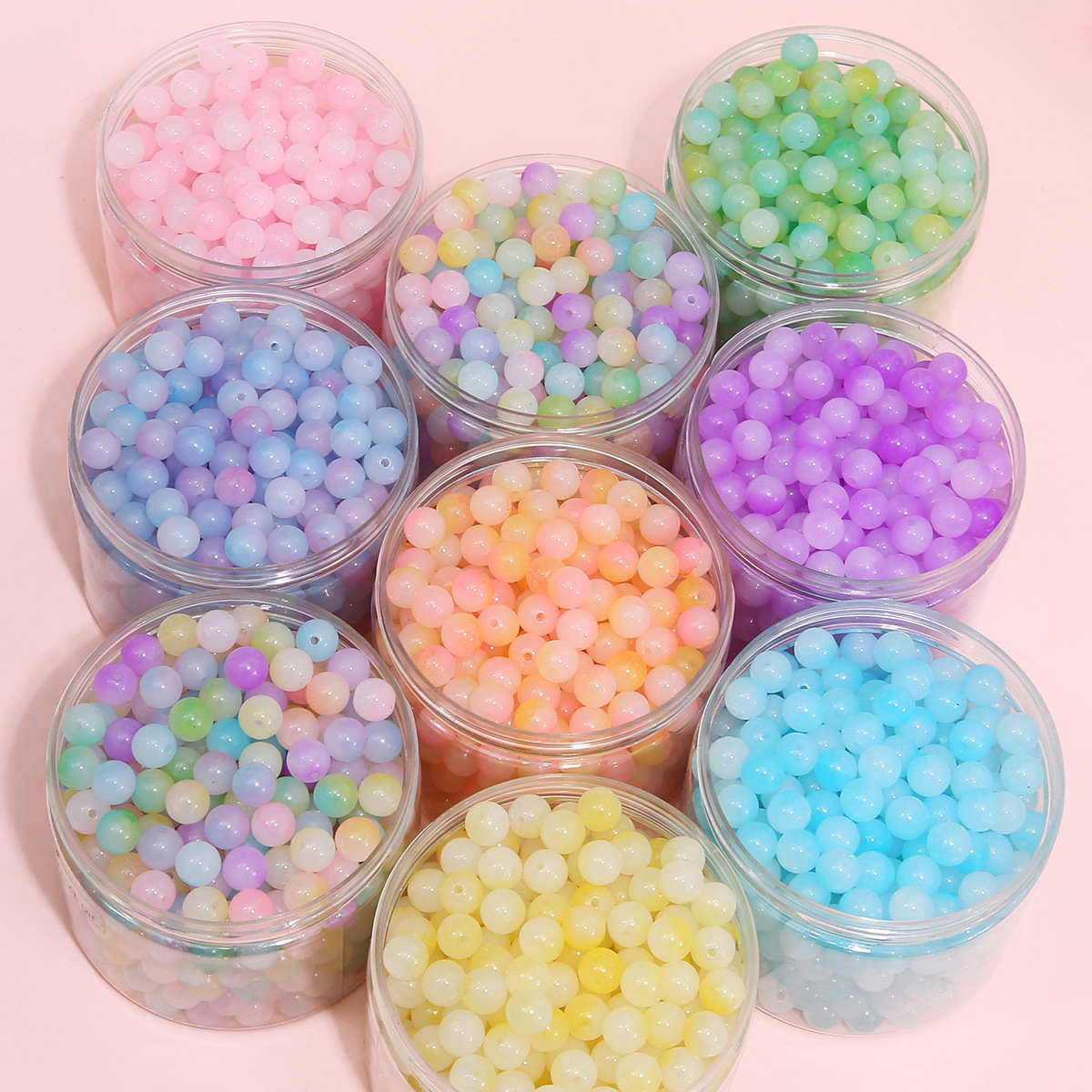 Beads Jewelry Making Type Diameter 10mm, Diameter 8mm Jewelry Making Size 1 Set Diameter 10mm Diameter 8mm 2mm Arylic Round DIY Jewelry Accessories Beads