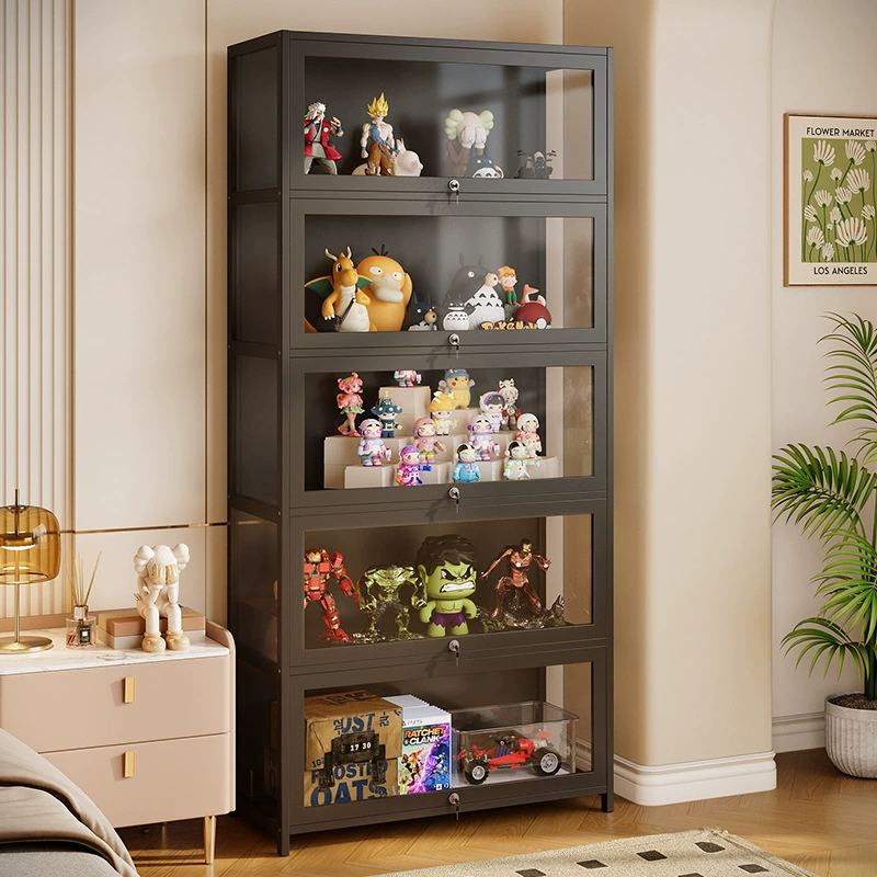 Витрина большой емкости, витрина ручной работы, стеллаж для хранения, акриловая витрина, трехсторонняя прозрачная пылезащитная витрина