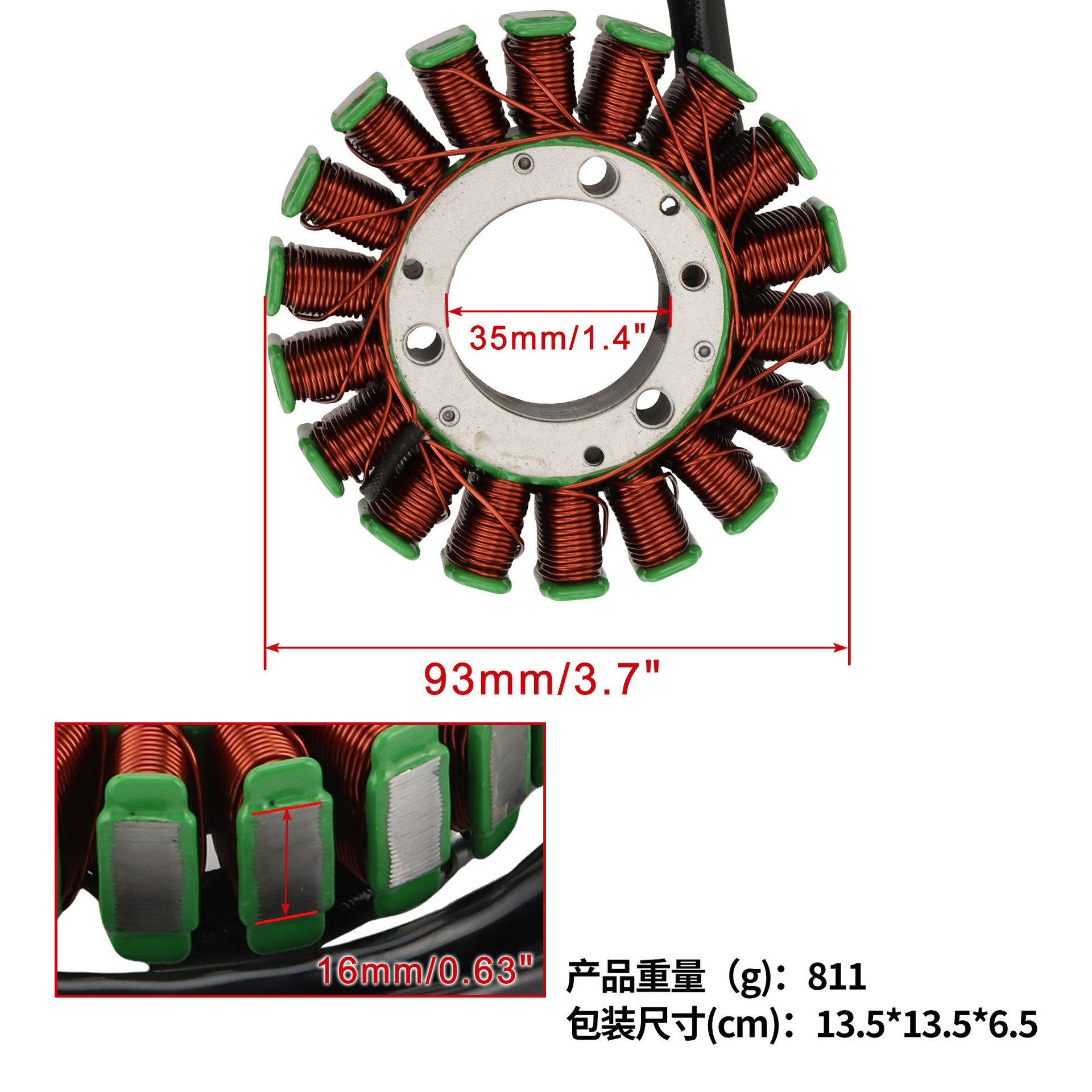 Stator Ignition Coil for Kawasaki Bn125 Eliminator 1998-2009 21003-1342