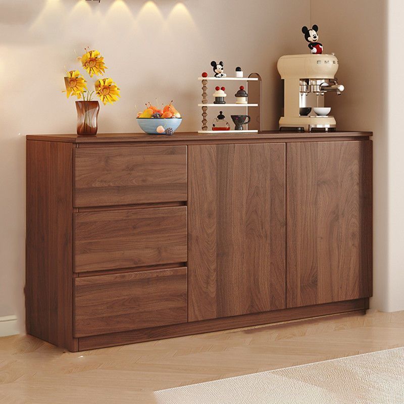 Solid Wood Sideboard Floor-Standing Wall Storage Cabinet Living Room Tea Cabinet Kitchen Storage Cabinet Home Simple Storage Cabinet