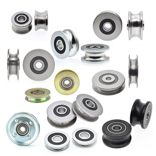 U Groove Metal Wheel Bearing Steel Non-standard Groove Wheel 626 608 Bearing Pulley Rolling Wheel Guide Wheel Passive Wheel AJSU