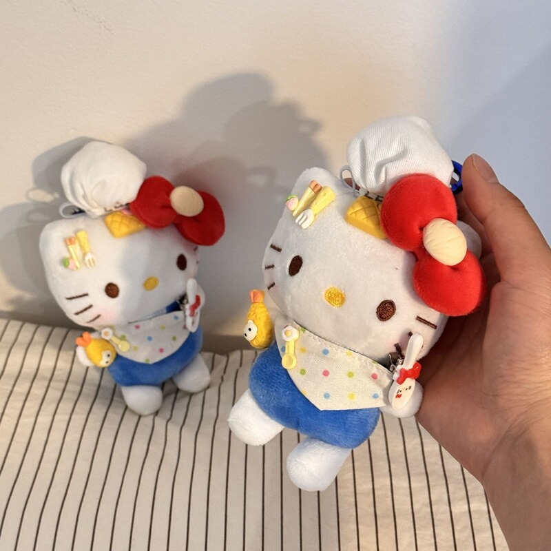 かわいいシェフインターネット有名人猫ぬいぐるみ人形女の子の誕生日プレゼント要塞バックルバッグぶら下げ装飾|undefined
