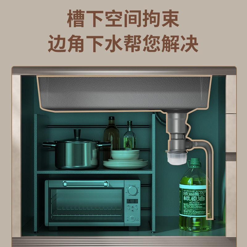 Lavadora de platos de acero inoxidable 304 gran fregadero de lavado de platos de cocina doméstica con un conjunto completo