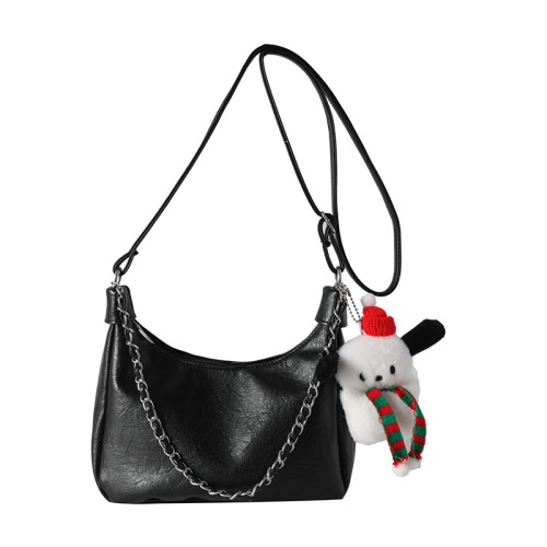 2024 New Aesthetic Bag Women's Tote Bag Large Capacity Casual Chain Shoulder Spring Personalized Crossbody Commuting Bag