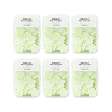 【限时特卖】6盒装肥皂片便捷式香皂纸一次性旅行随身洗漱香皂片