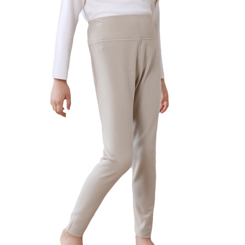 Children's Velvet Leggings Autumn and Winter Girls' Antibacterial fleece-lined Thickened One-piece Pants Slim-fit Boys' All-match Trousers