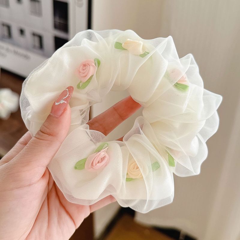 韩系超大号大肠发圈女高级感方巾发绳高弹力耐用皮筋头花头饰发饰|undefined