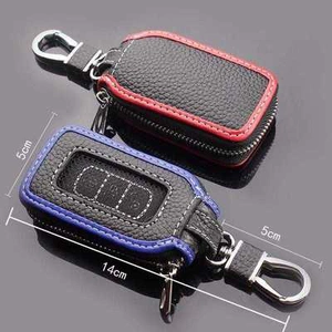 Car Key Case, Genuine Leather, Fashionable and Personalized, Unisex Style, Creative Key Cover, High-End Key Holder with Car Logo for Men and Women
