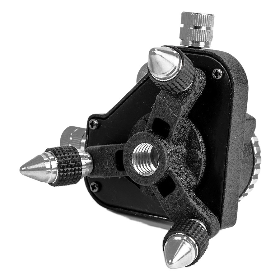 Base de ajuste de nivel 360 ° ajuste fino base de soporte de nivel de base de metal