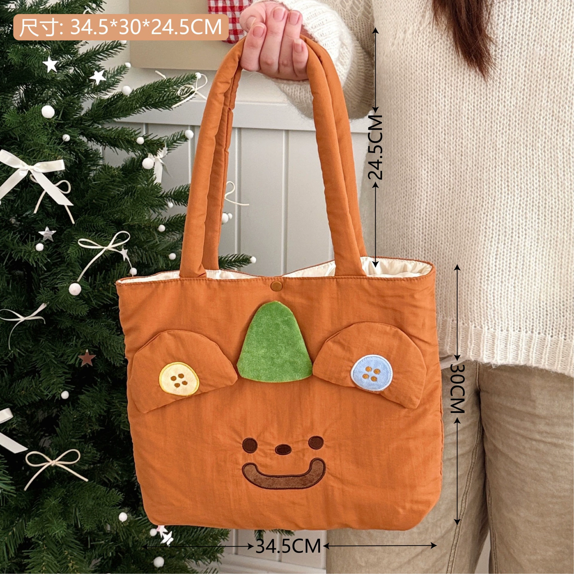 Сумка через одно плечо из льна, вышенная летняя tote, вместительная лёгкая 0,12 кг