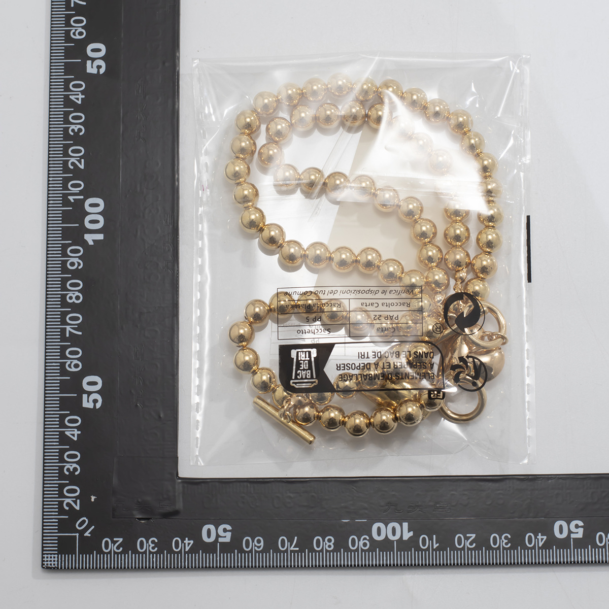 Palla geometrica esagerata per le donne, collana di perle artificiali versatili, collana di perline d'amore più venduta_voghion.com