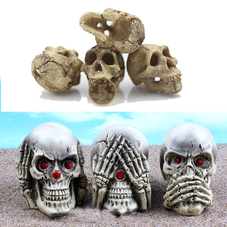 Acuario pecera decoración plantas acuáticas paisajismo dinosaurio resina cráneo reptil Paisajismo/cráneo decorativo