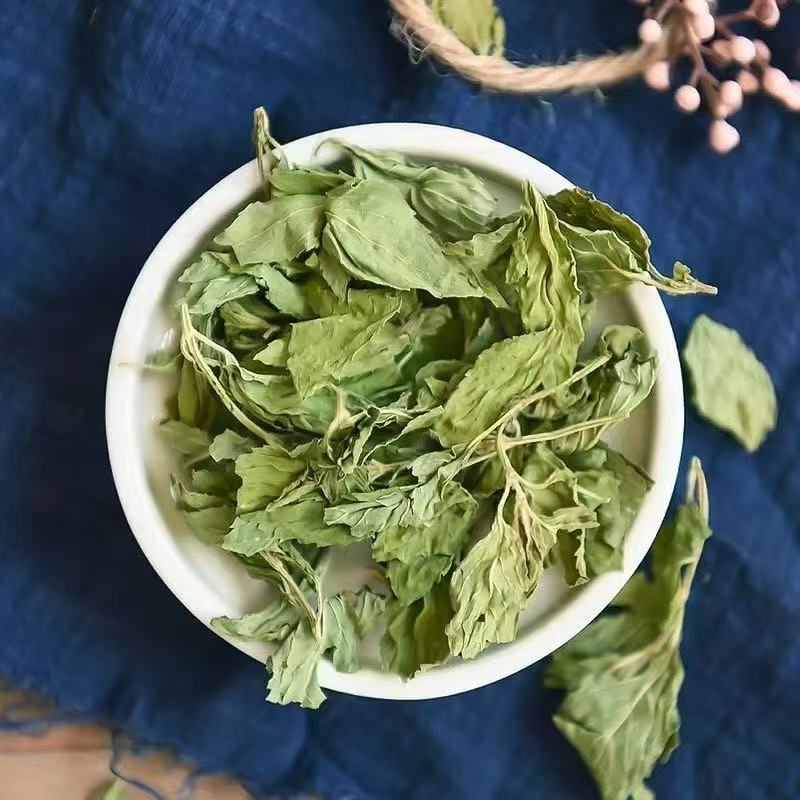 Dried Mint Leaves Bo He 50g Bottle Chinese Herbal Tea Leaves for Infusions and Culinary Use key features