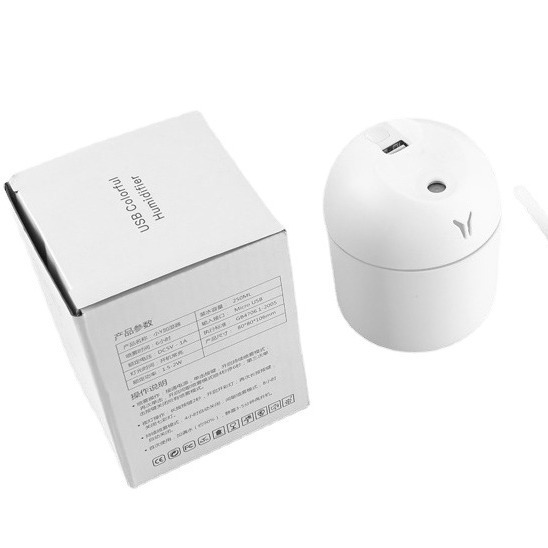 Mini USB Humidifier & Aroma Diffuser – Portable Air Freshener For Home/Office/Car, 500ml Tank, Ultra-Quiet 36dB, Auto Shut-Off (White/Pink/Blue)_voghion.com