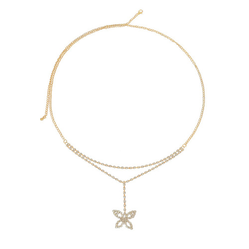 Sweet and cool street photography fashion versatile beach diamond waist jewelry accessories full of diamonds shiny sexy European and American waist chain for women