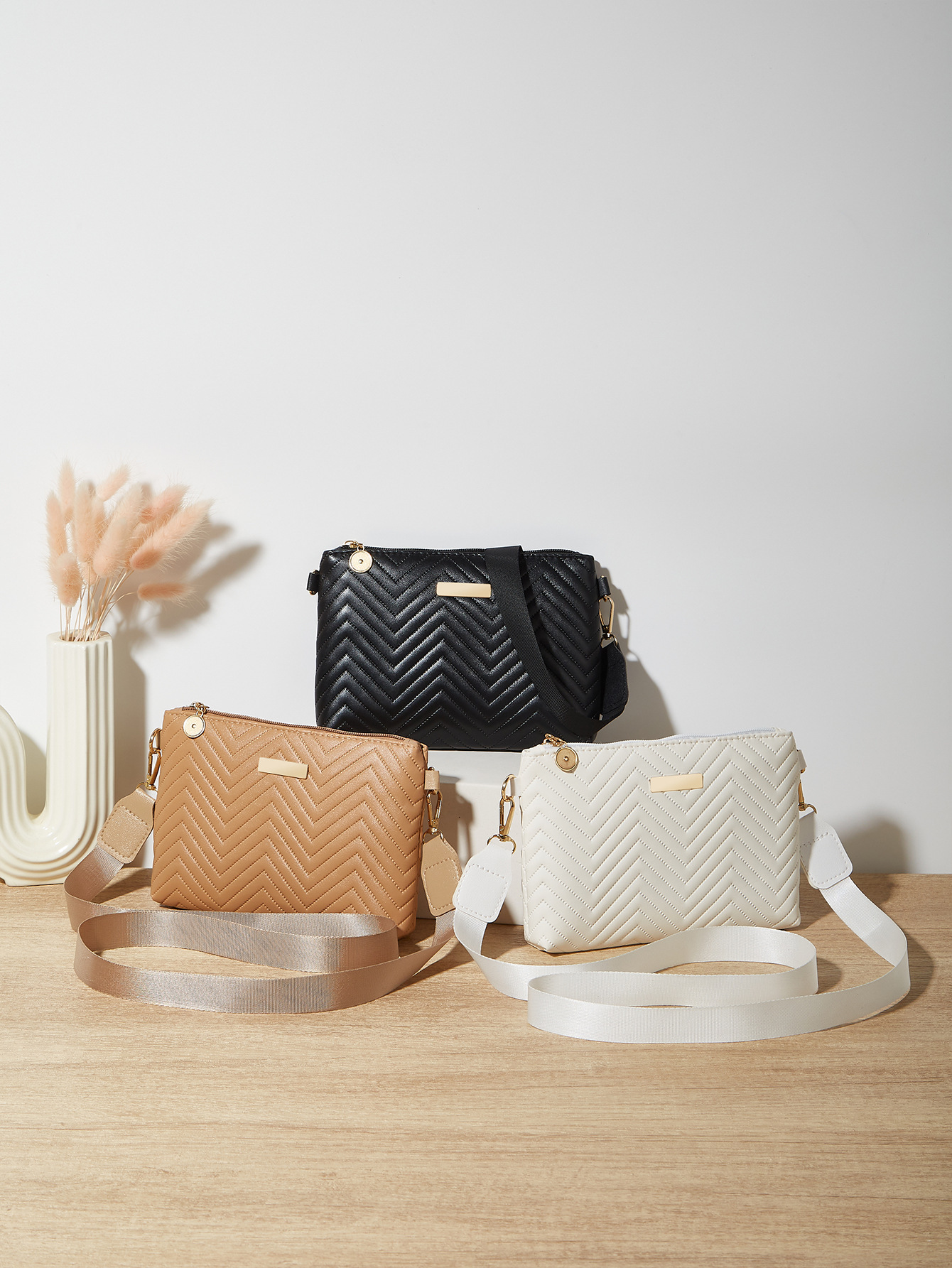 Nuevo bolso de mujer transfronterizo 2025 estampado sequinado bolso de hombro pequeño bolso casual en forma de V bolso para teléfonos móviles