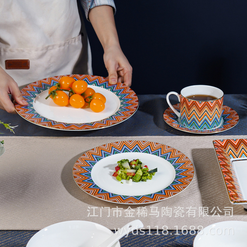 MISSIONI Niche Bone China Coffee Cup and Western Dinner Plate 4.5inch Simple Afternoon Tea Cup and Plate Wholesale MISSIONI Niche Bone China Coffee Cup and Western Dinner Plate 4.5inch Simple Afternoon Tea Cup and Plate Wholesale
