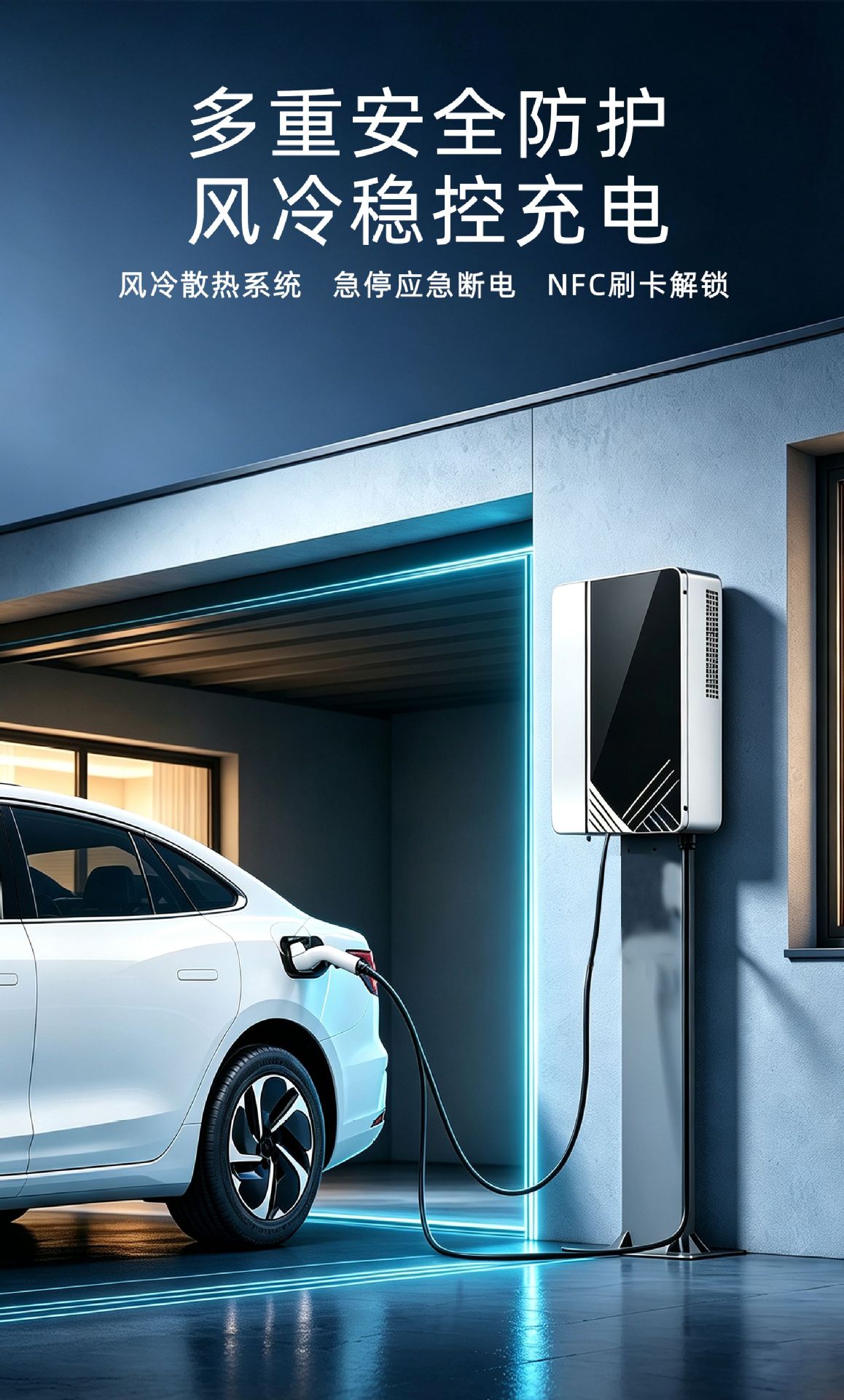 7KW DC charging pile, fast charging, commercial charging gun, stable charging cable, suitable for commercial high-power applications