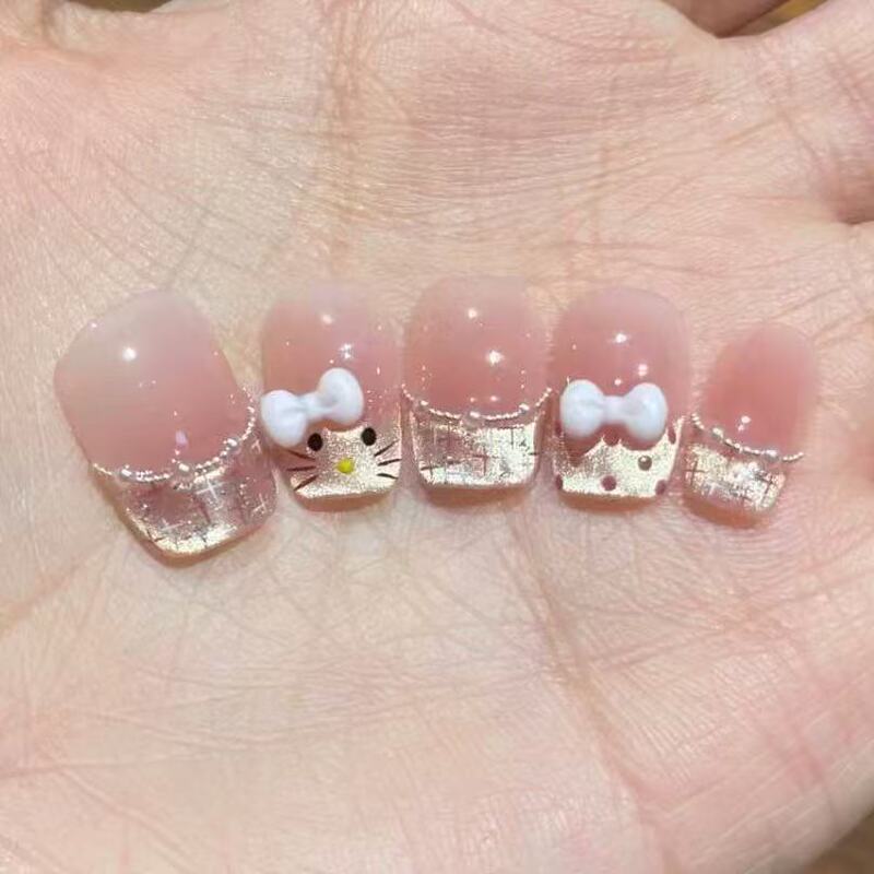 電球キャットアイ手作りウェアラブルネイルインハイエンドヌードカラーグラデーション純粋な欲望美白オーロラパウダーキャットアイネイルアートステッカー|undefined