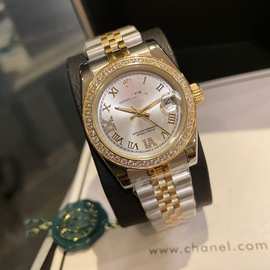 微商代发劳家日志系列手表罗马灰面钻圈钢带女款手表跨境外贸批发