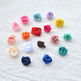 手工丝带花婚庆小玫瑰花朵手捧装饰花 头饰发饰材料DIY饰品配件