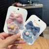 Children's cloth, cute hairgrip, hair accessory with bow flower-shaped, flowered, no hair damage, Korean style