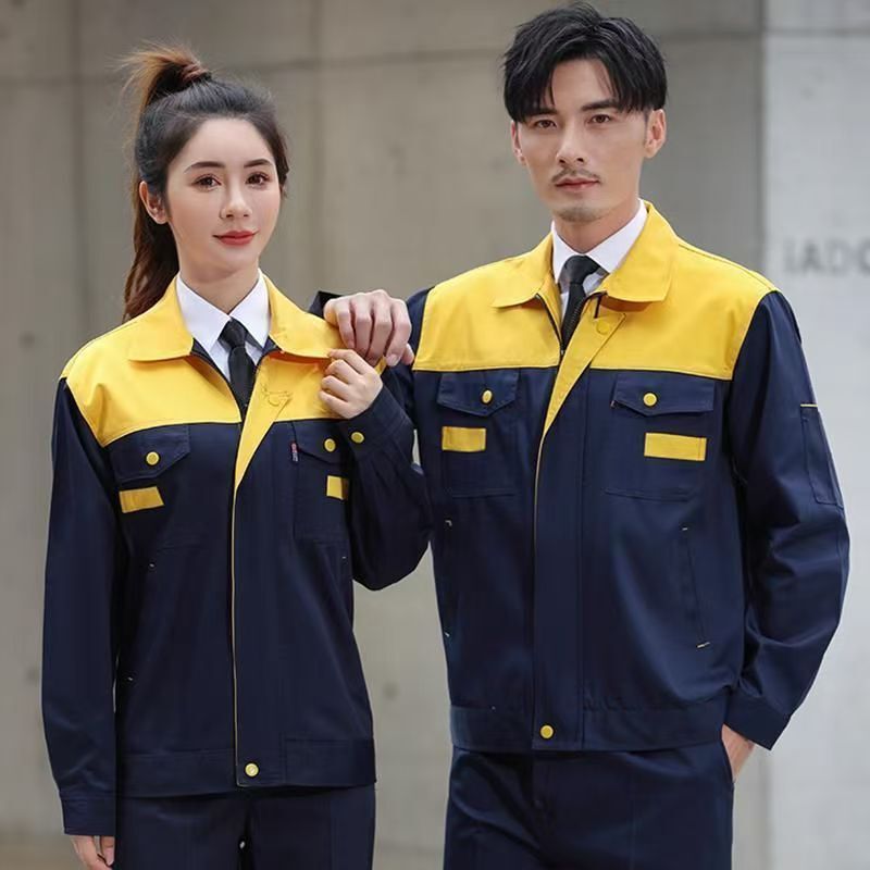 春秋工作服男装劳保服耐磨耐脏车间汽修厂服工装套装长袖上衣定制|undefined