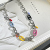 Metal chain for key bag , universal advanced brand necklace, 2 carat, high-quality style