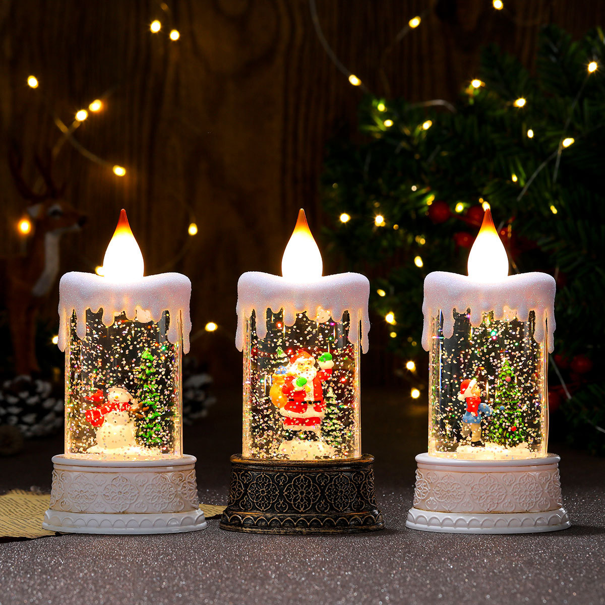 Neues Weihnachts-Wasserfüllungs-Leuchtkerzenlicht-Nachtlicht-Windlicht-Ornament, kleines Weihnachtsgeschenk-Ornament_voghion.com