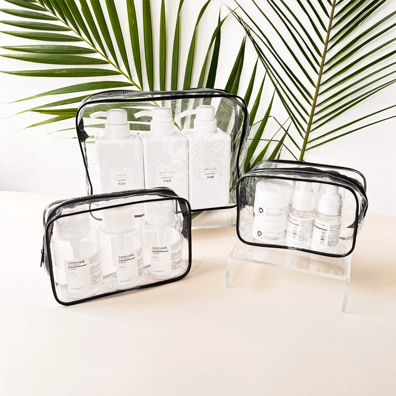 Производитель прозрачной косметички из ПВХ, готовая сумка для туалетных принадлежностей, портативная водонепроницаемая дорожная сумка большой емкости, многофункциональная сумка для хранения