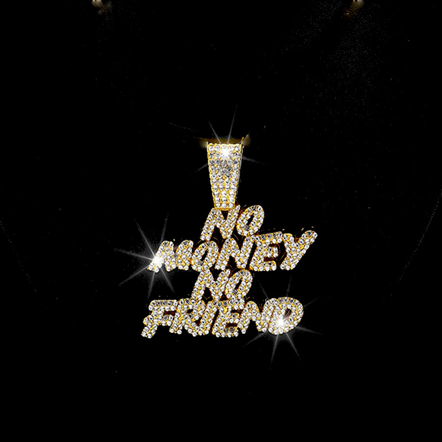 Europa y los Estados Unidos Hip Hop letras de diamante colgante colgante accesorios de moda para hombres cadenas cubanas accesorios de cadena personalizados