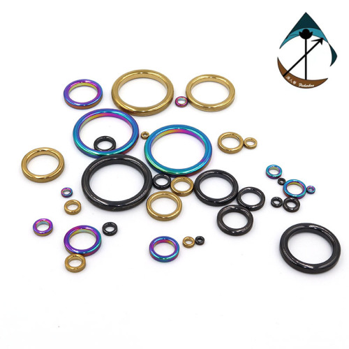 Fishing gear ceramic ring line ring repair accessories magnetic ring routing guide ring guide eye rocky pole sea pole long-range fishing lure gold color