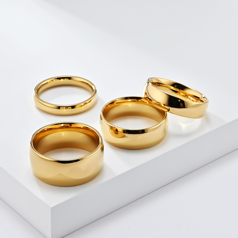 Solid Color, Horse Pattern Men's Unisex Classic Style Rings Solid Color Horse 304 Stainless Steel Titanium Steel Vacuum Plating Men Band Rings
