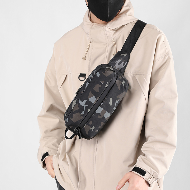 Bolso de pecho para hombre, bandolera, bolso para teléfono para caminar, bolso para monedas y llaves de gran capacidad, ligero y de gran capacidad