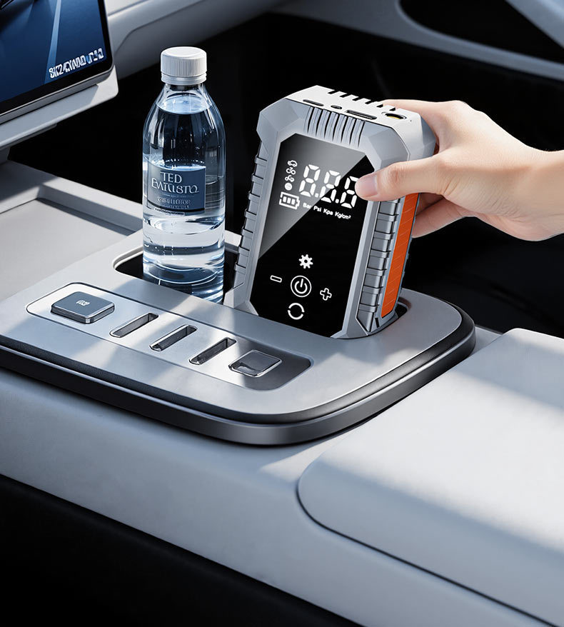 Car Air Pump Portable Car Electric Wireless Tire Pressure Measuring Air Pump Car Tire Air Pump