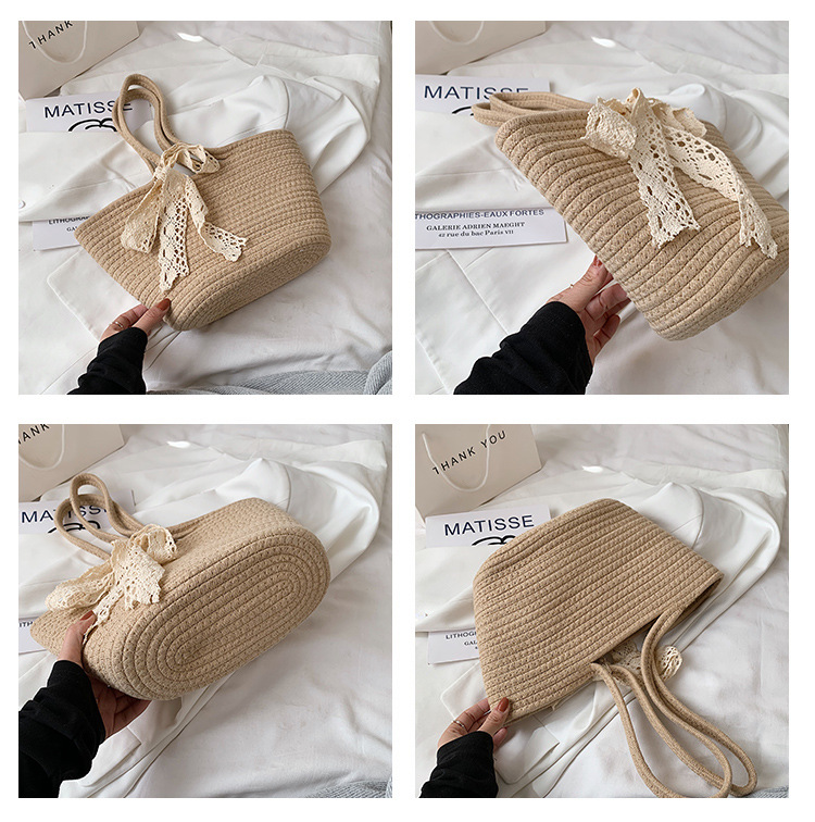 Fashion One-shoulder Portable Straw Bag display picture 1
