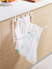Wall-mounted garbage bag rack bracket hook kitchen storage plastic bag rack garbage rack trash can