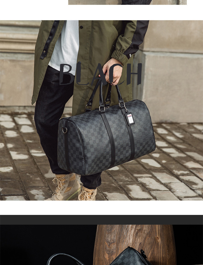 Men's Fashion Plaid Pvc Travel Bags display picture 1