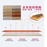 自发热地板强化耐磨室内地暖地板瑜伽馆用实木新三层地板电地暖