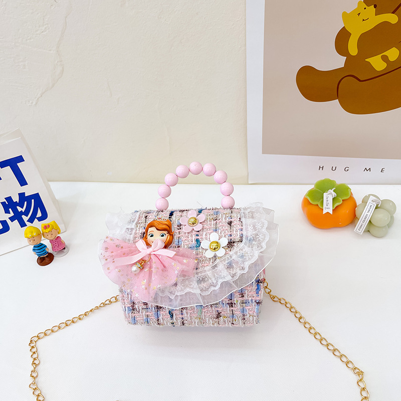 2022 nuevo arco de la celebridad en línea tejida bolso de los niños de las mujeres de estilo coreano lindo crossbody mini bolso de la perla