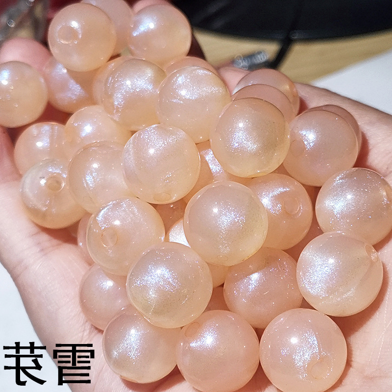 Cuentas redondas perladas para manualidades, accesorios DIY para cabello