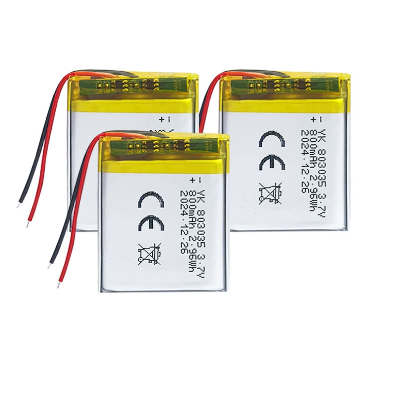 Полимерный литиевый аккумулятор 803035 800mAh 3.7V сертифицированный для массажа, мойки и мытья полов, пылесоса