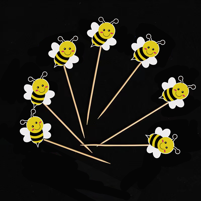 Adorno de pastel de oso nuevo de Amazon transfronterizo, tema animal, adorno de postre para fiesta de carnaval