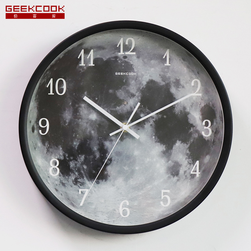 Crear Amazon caliente creativo Reloj de pared: Star River una gota de Luna gris Reloj de pared luminoso